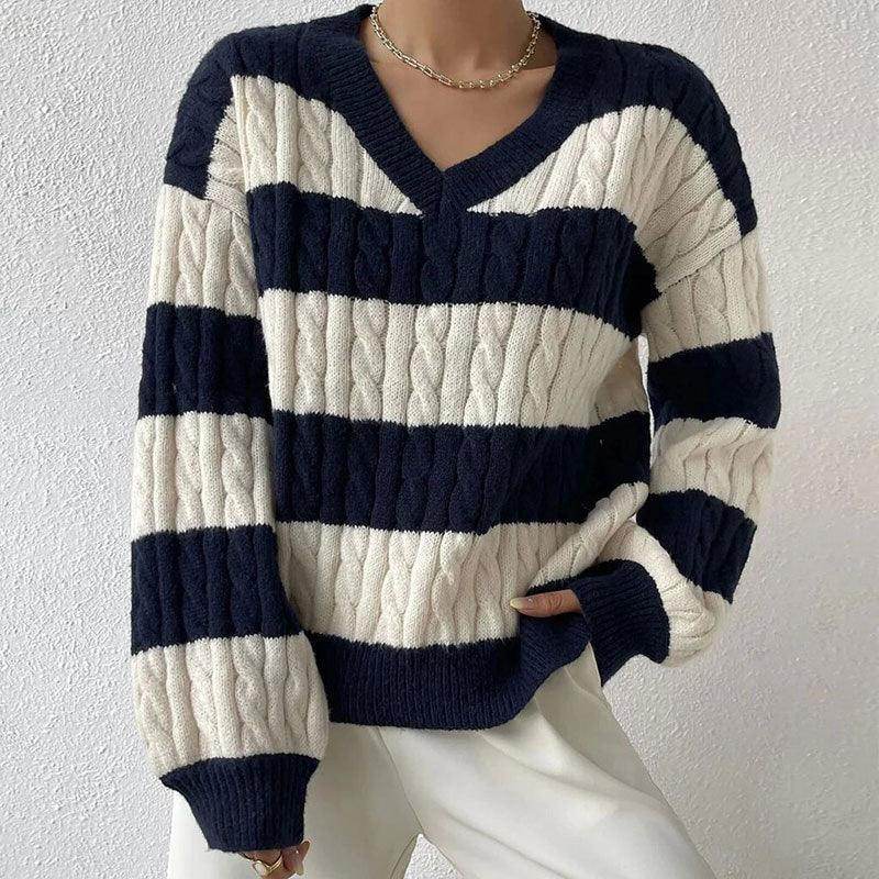 Pull Rayé en Maille pour Femme Grace