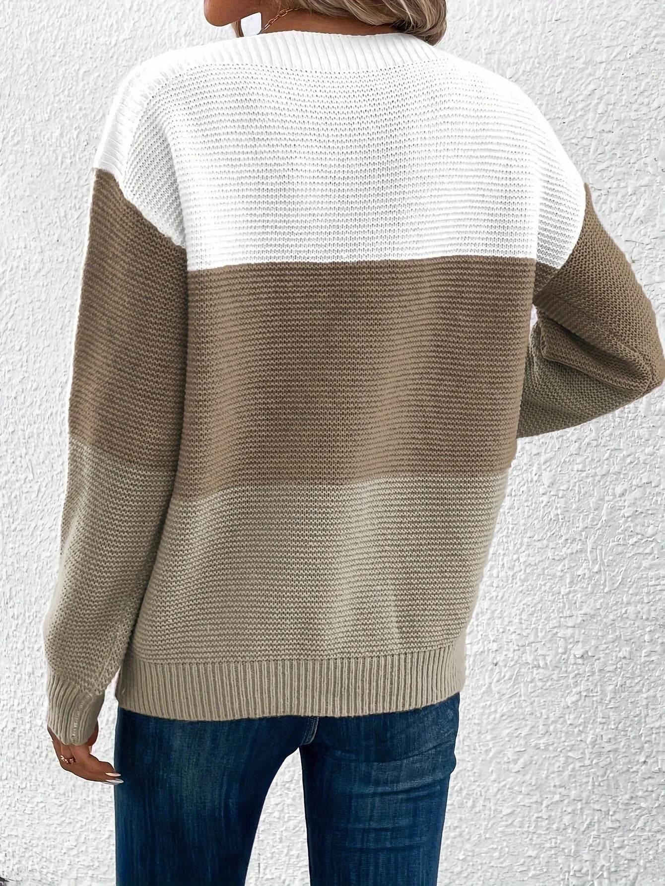 Pull à Col Rond en Maille pour Femme Elena