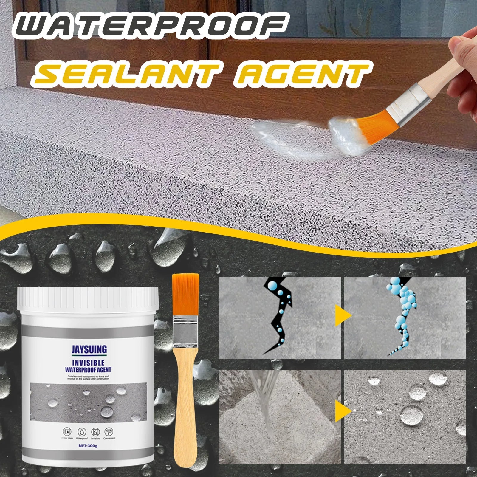 Scellant Anti-Fuites et Infiltrations + Pinceau Offert