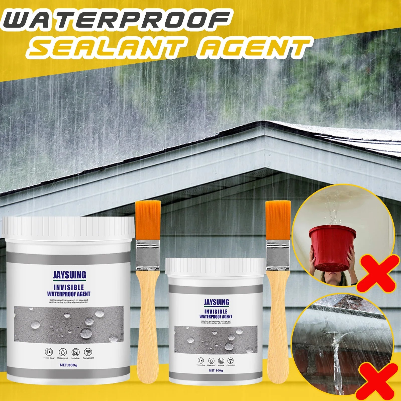 Scellant Anti-Fuites et Infiltrations + Pinceau Offert