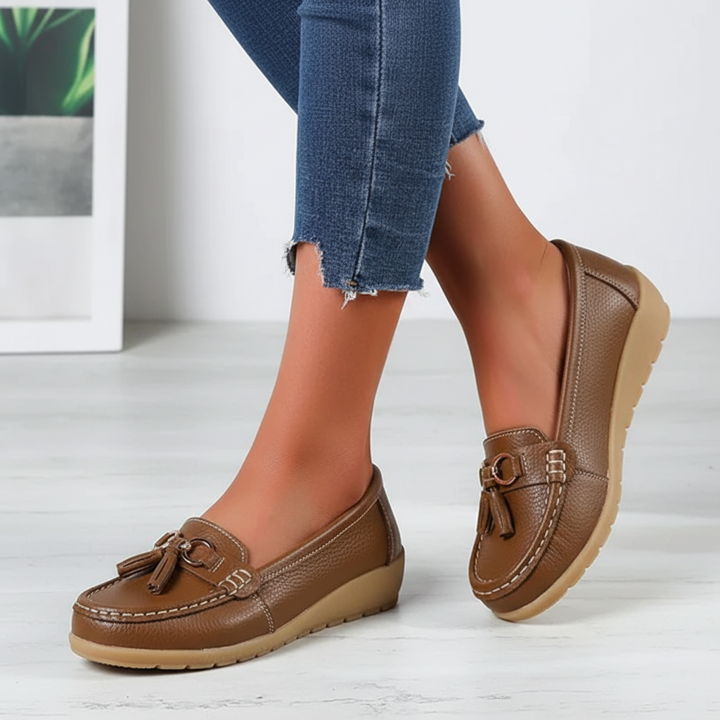 Mocassin Orthopédique en Cuir - Mary