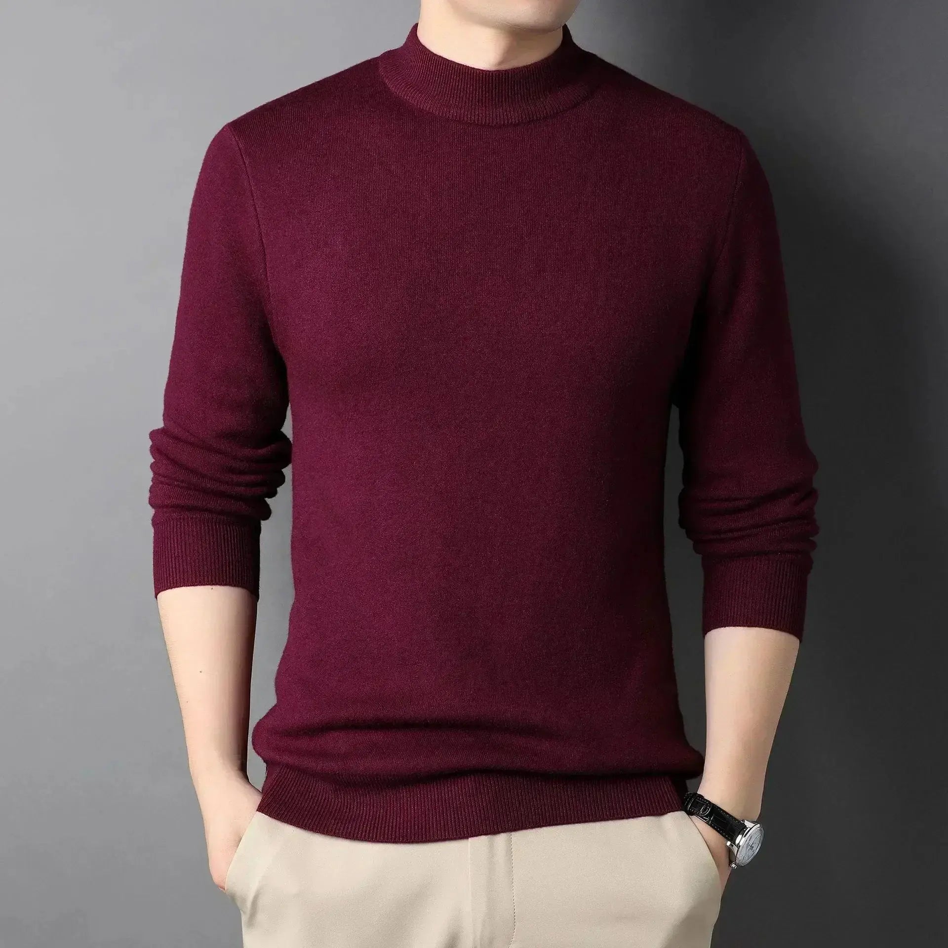 Pull en Cachemire Col Montant Homme – Damien