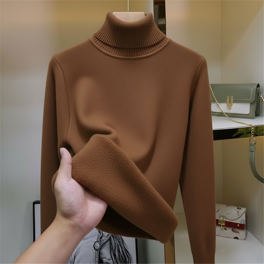 Pull col roulé polaire pour femme Karen