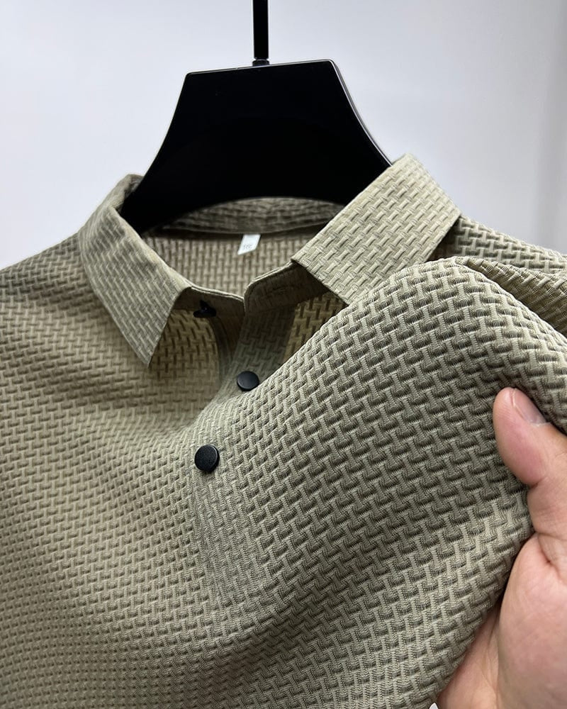 Polo Homme Texturé et Extensible