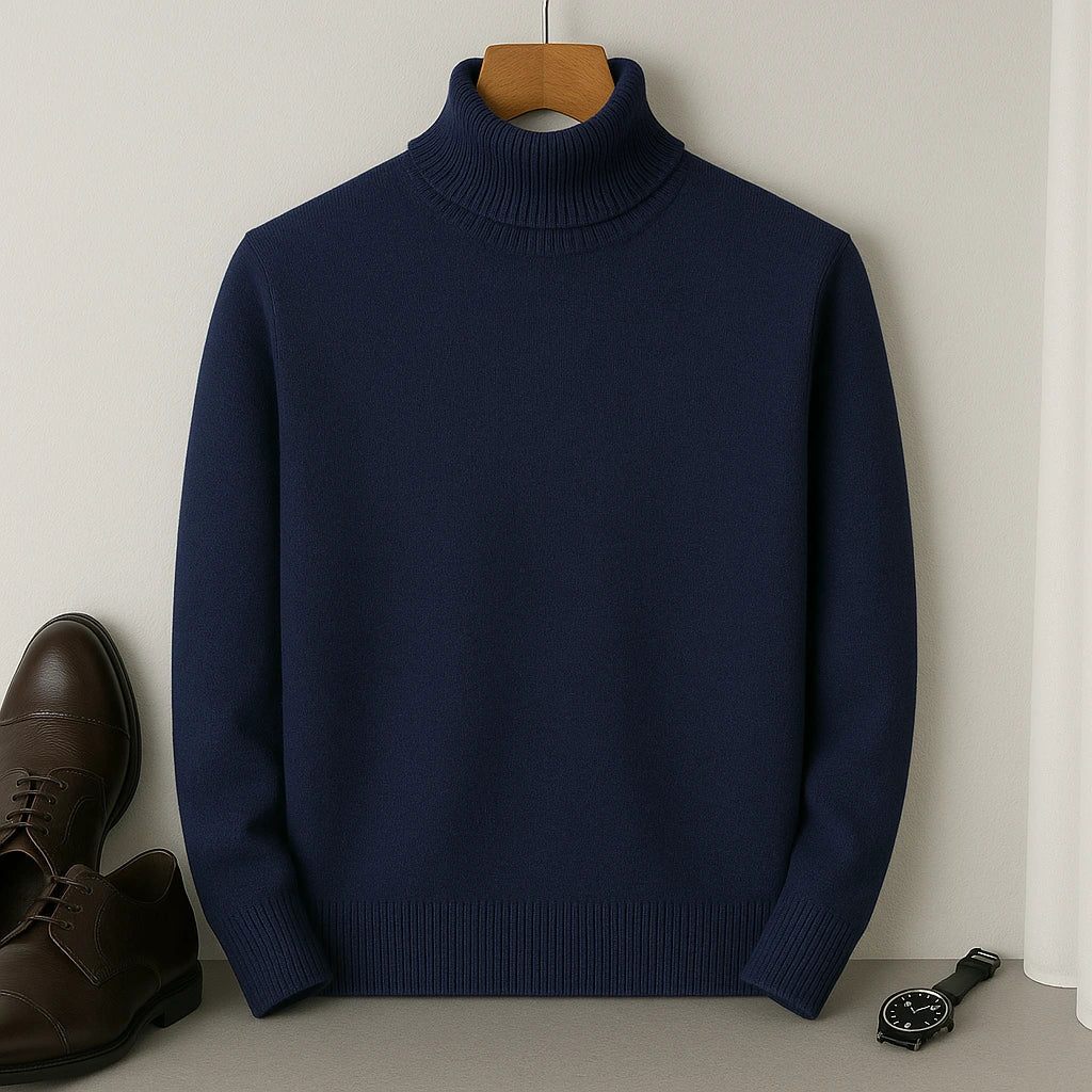 Pull en Cachemire à Col Roulé Homme – Laurent
