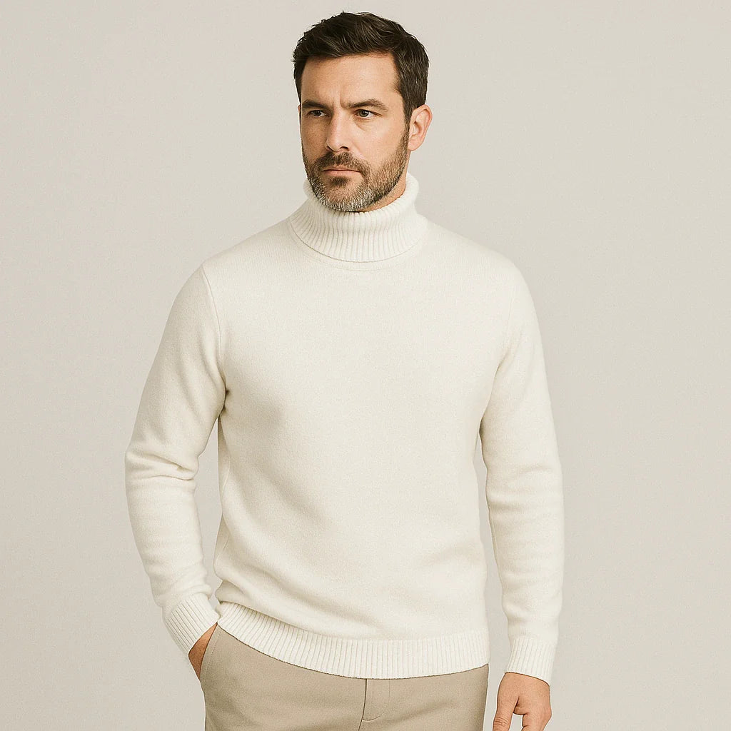 Pull en Cachemire à Col Roulé Homme – Laurent