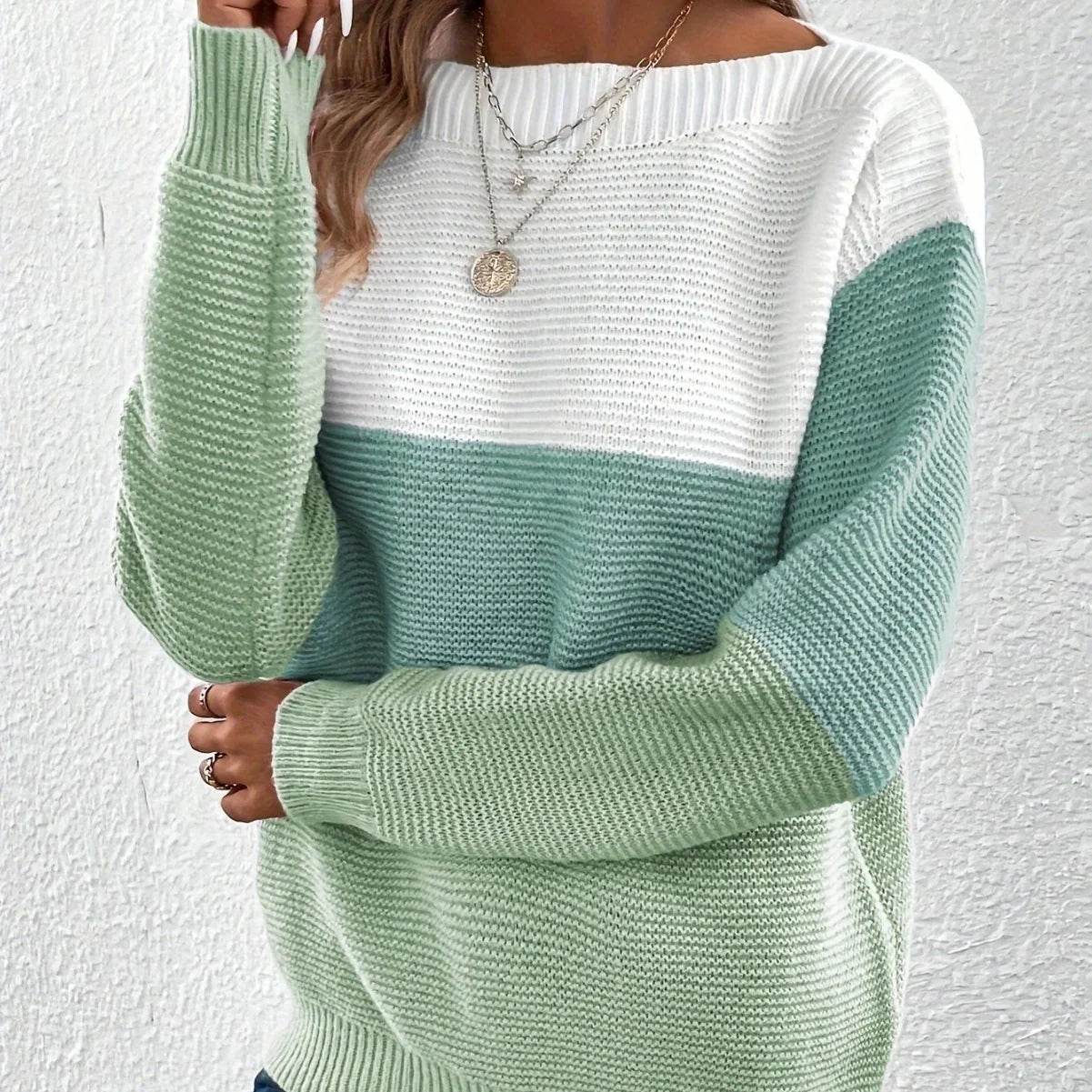Pull à Col Rond en Maille pour Femme Elena