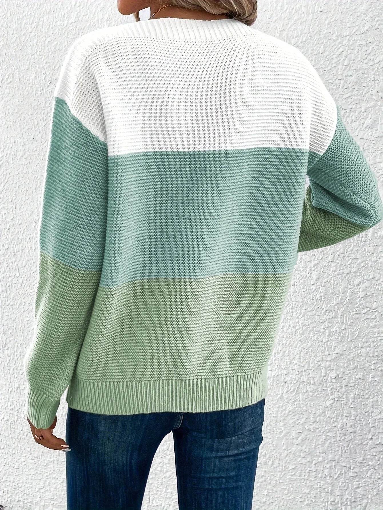 Pull à Col Rond en Maille pour Femme Elena