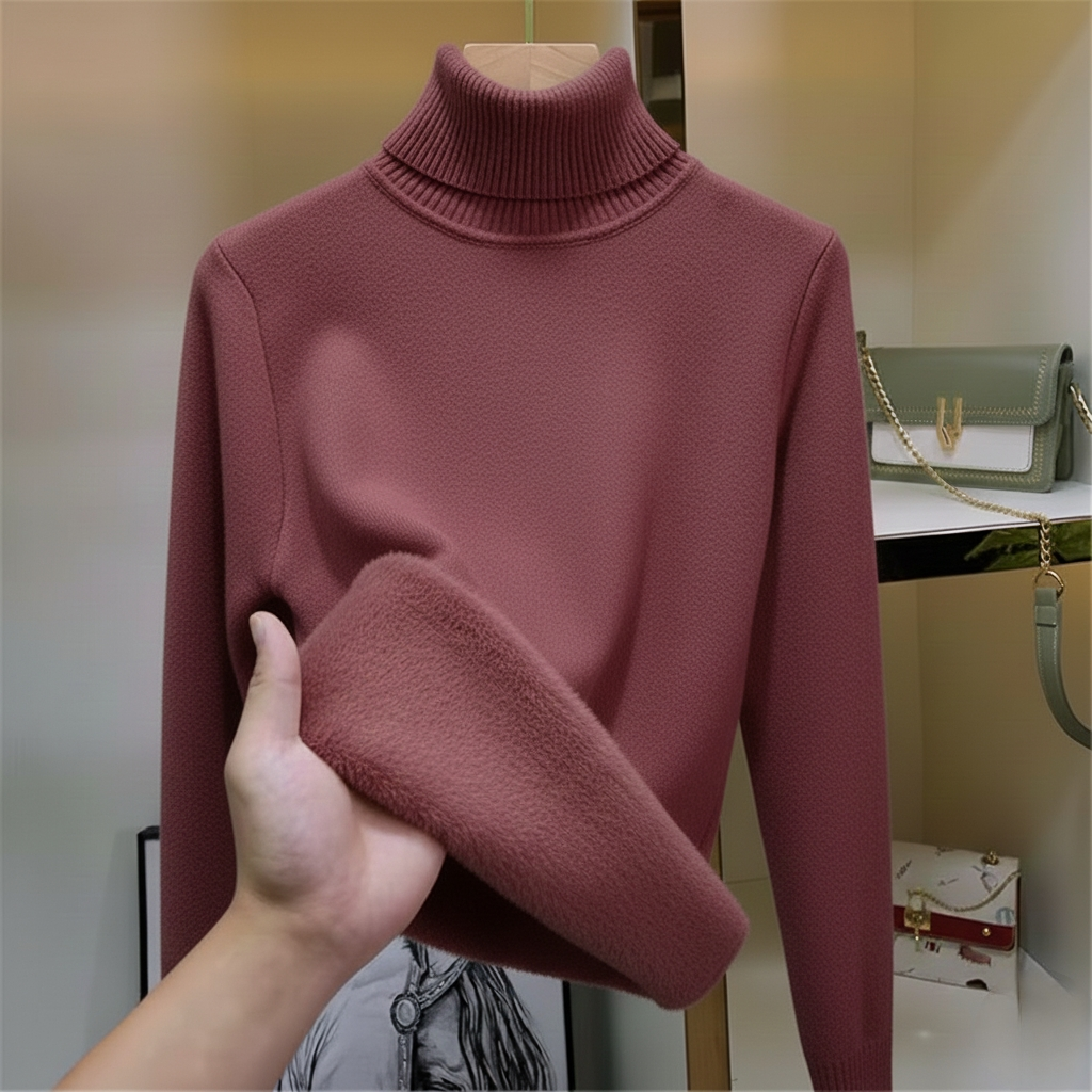 Pull col roulé polaire pour femme Karen