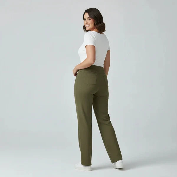 Pantalon Taille Haute Extensible avec Poches Latérales - Sophie