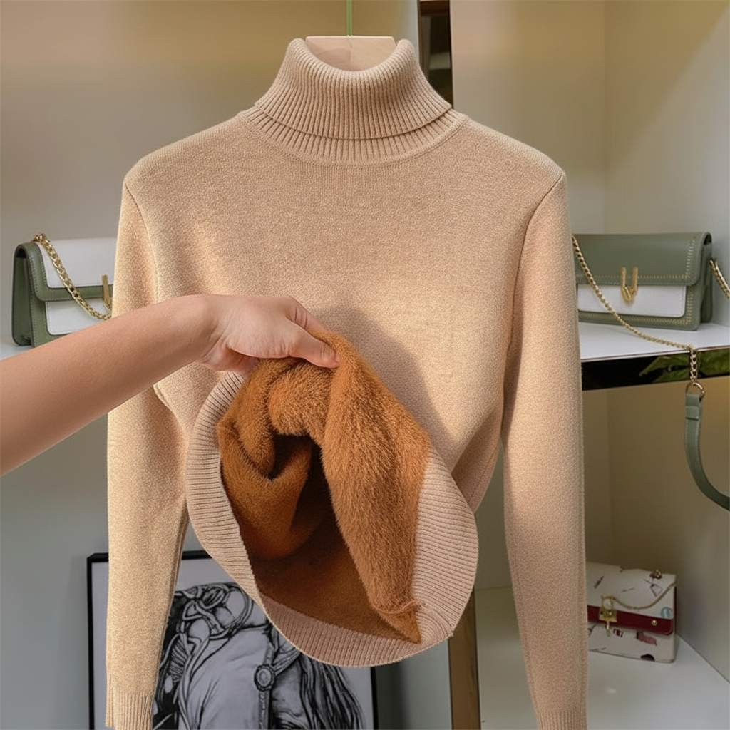 Pull col roulé polaire pour femme Karen