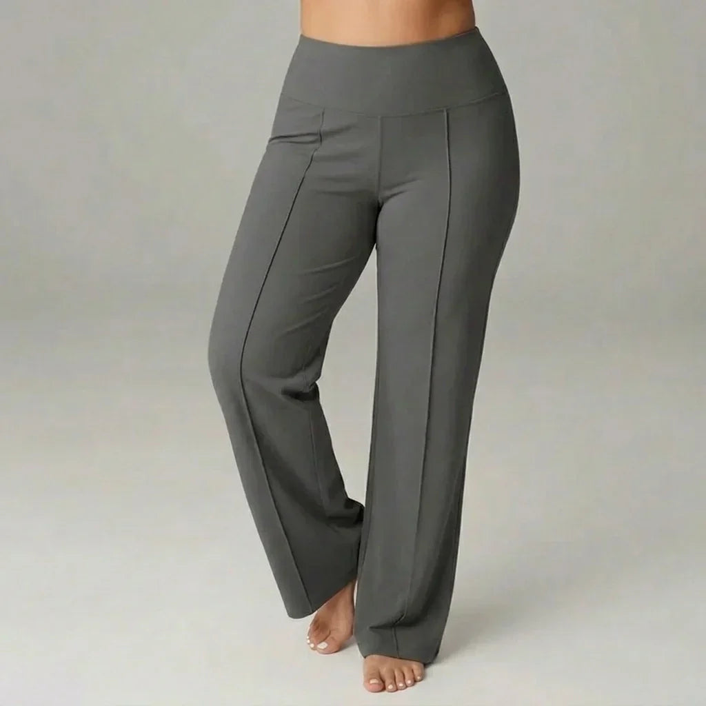 Pantalon stretch confortable taille haute à jambes larges – SoftFlex