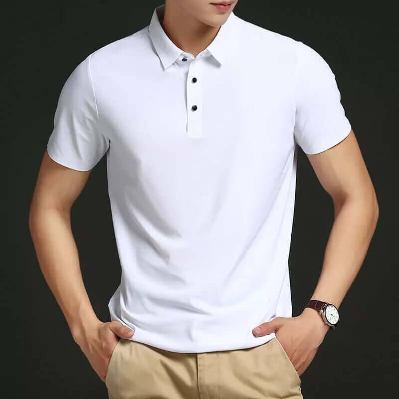 Polo Homme en Soie de Glace - Fresh Comfort