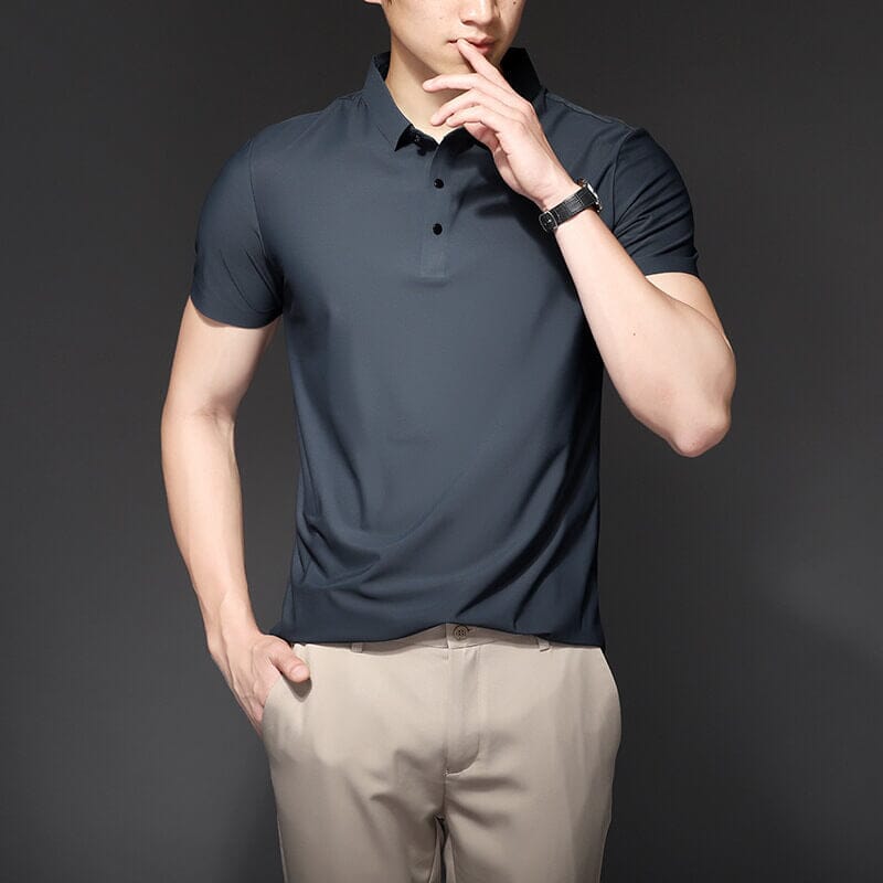 Polo Homme en Soie de Glace - Fresh Comfort