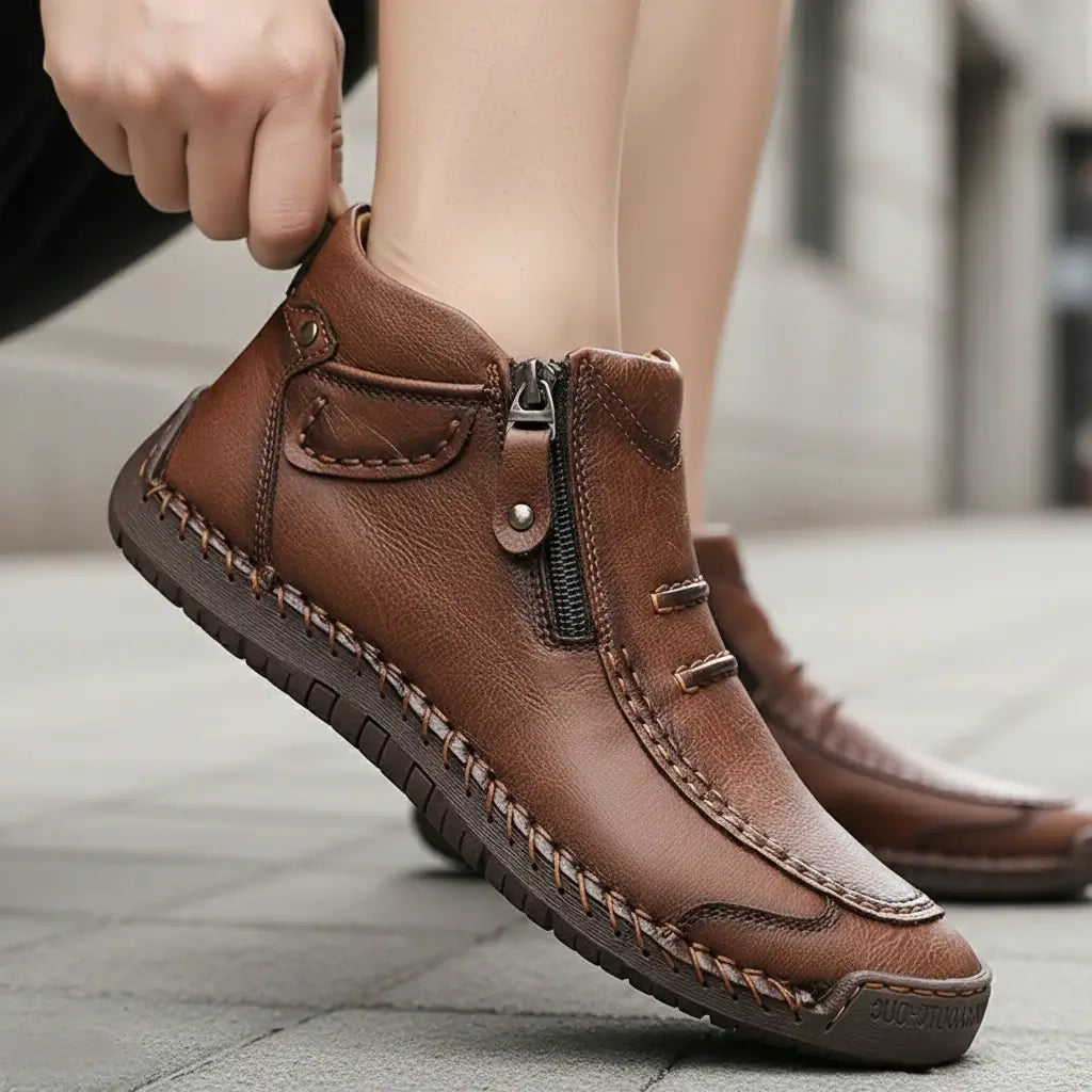 Davos | Bottes en Cuir Fabriquées à la Main – Confort & Durabilité